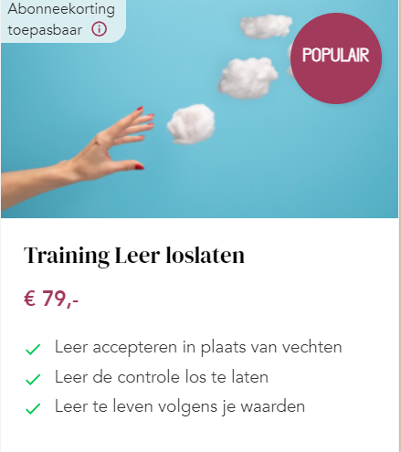 Leren accepteren en blokkades doorbreken - Les 3 4